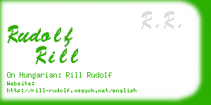 rudolf rill business card